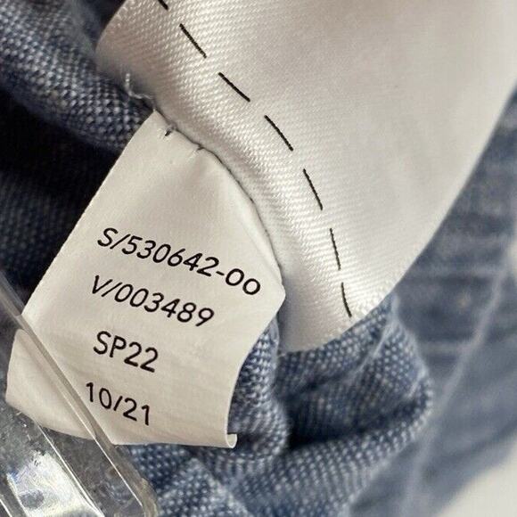 Athleta Cabo Linen Jogger Pants Size 0 Blue Chambray 530642 Resort Boho - Picture 10 of 12